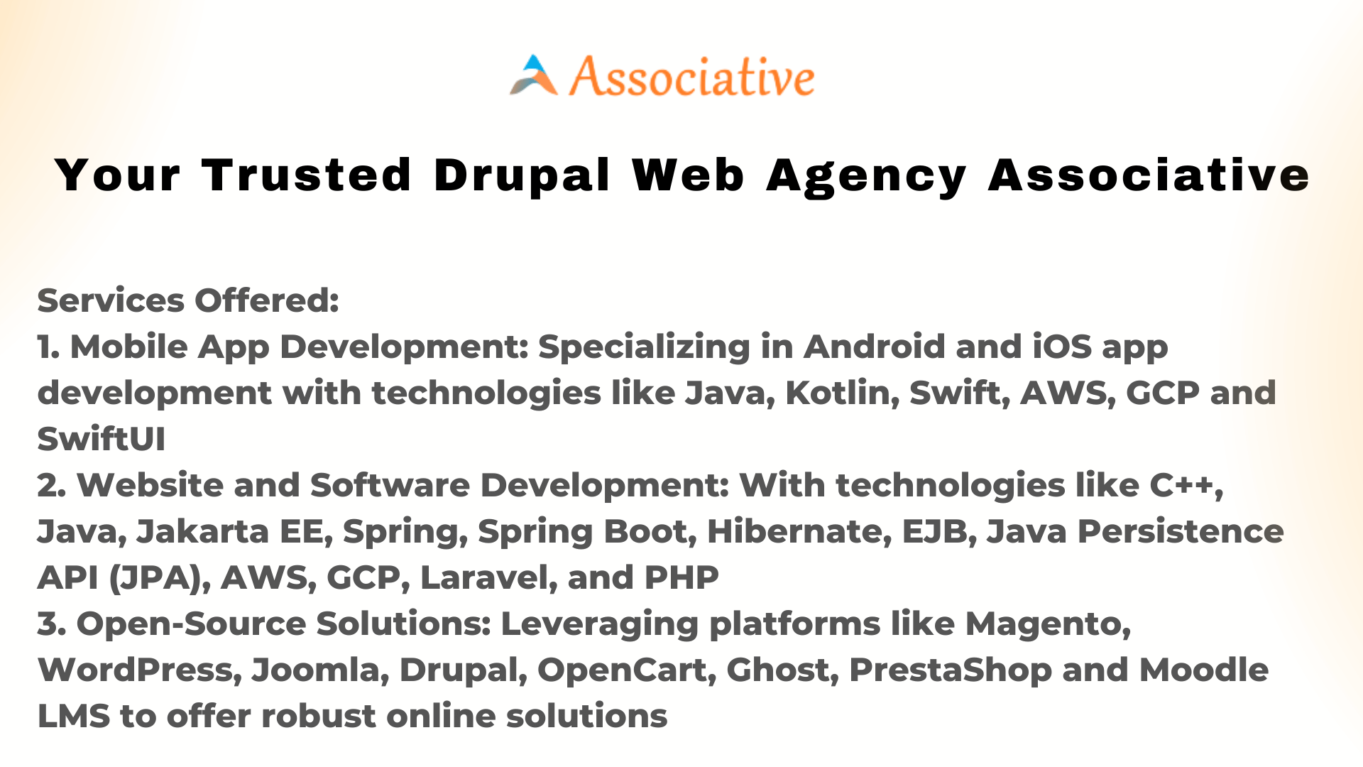 Your Trusted Drupal Web Agency Associative