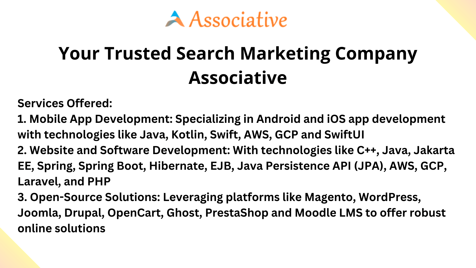 Your Trusted Search Marketing Company Associative