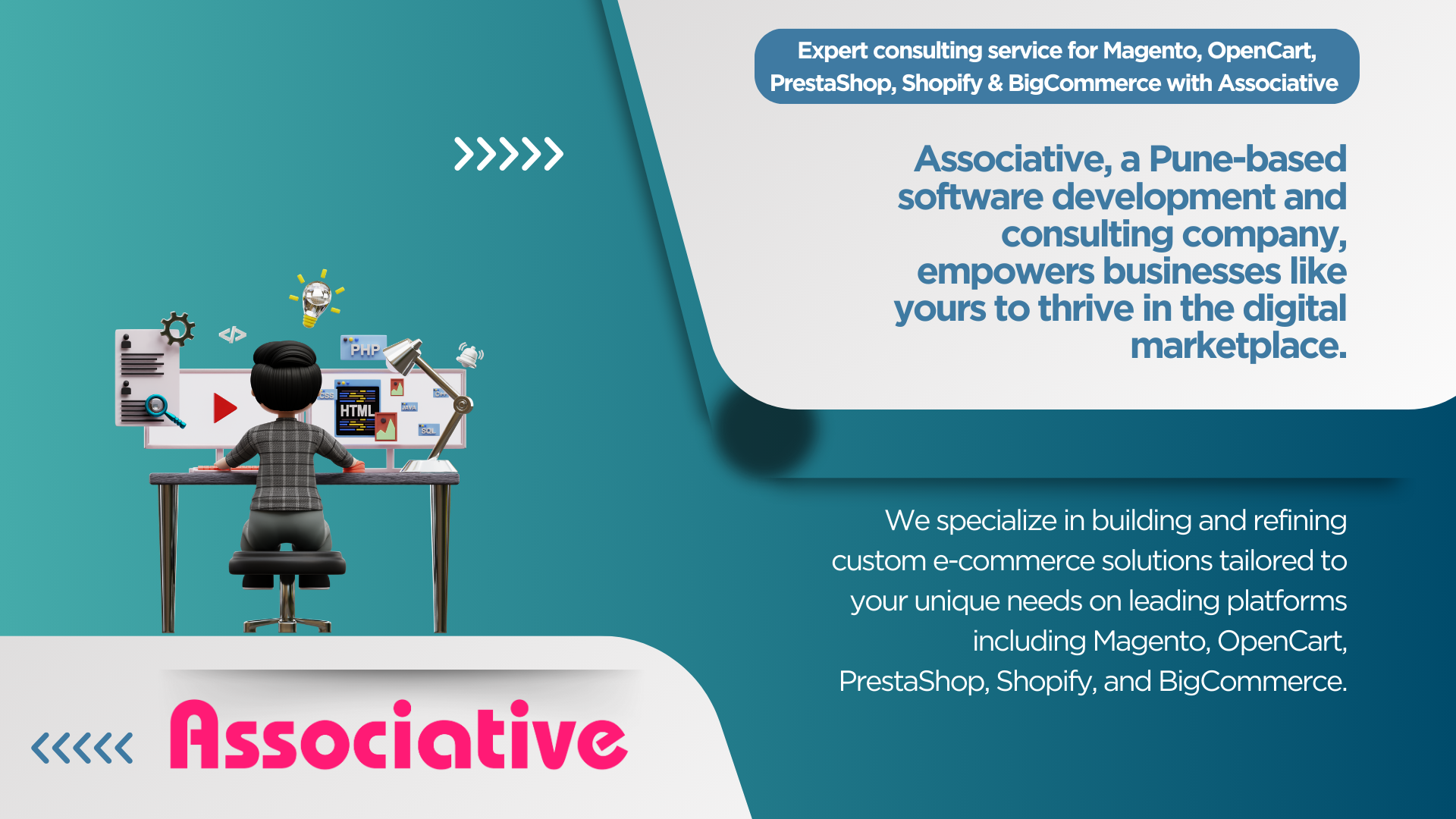 Expert consulting service for Magento, OpenCart, PrestaShop, Shopify & BigCommerce with Associative