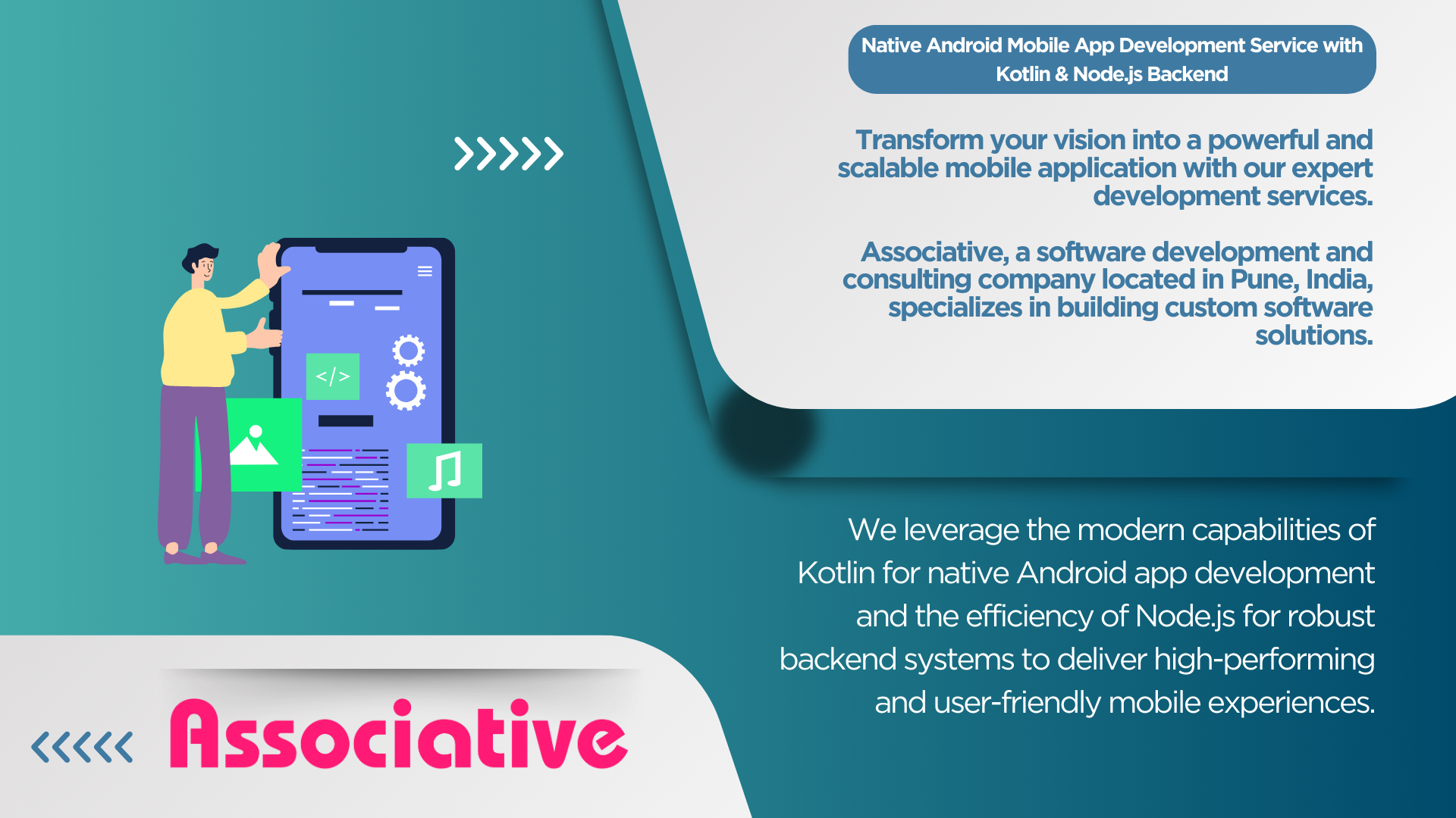 Native Android Mobile App Development Service with Kotlin & Node.js Backend Transform your vision into a powerful and scalable mobile application with our expert development services.